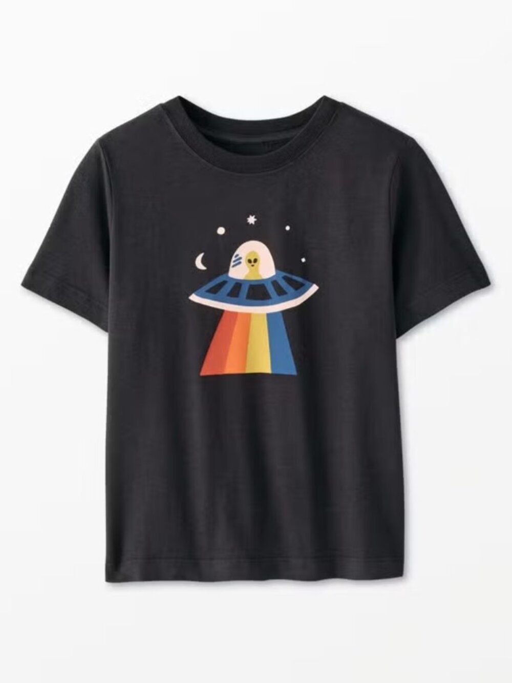 NWT Hanna Andersson Short Sleeve Graphic Tee Extra Terrestrial Size 5